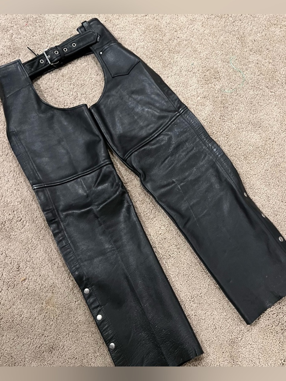 MILWAUKEE Black 100% Leather Women's Chaps